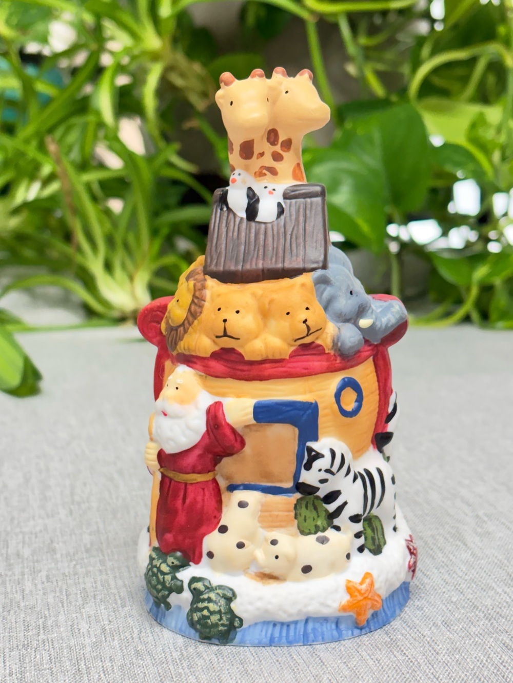 Classic Treasures Noah’s Ark Porcelain Dinner Bell Collectible NIB